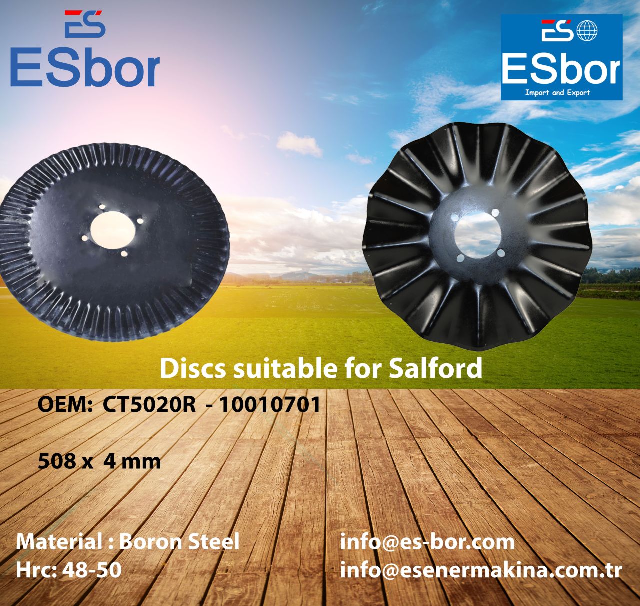 Pioneering Agriculture with Enduring Discs Tailored for Salford Machinery
